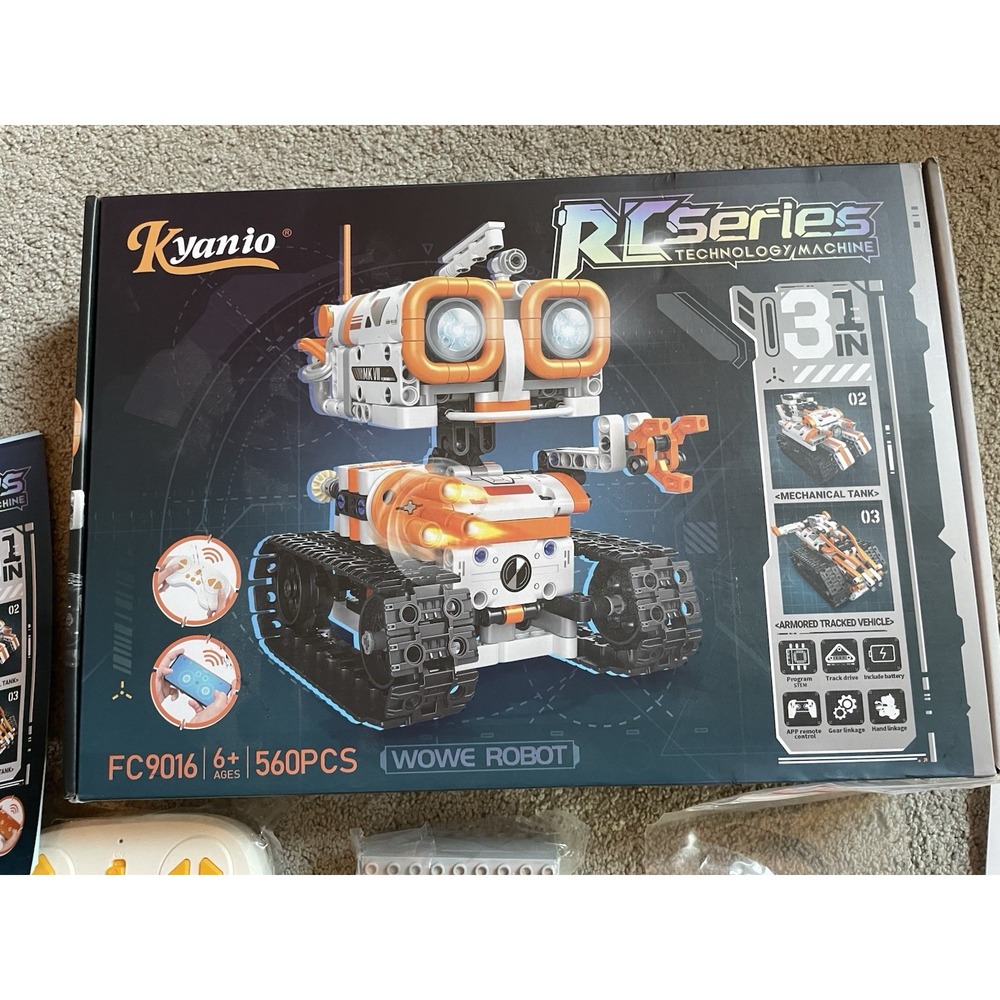 Kyanio R/C Series Robotics Kit 3 in 1 Remote/APP 560 Pcs WOWE ROBOT FC6016 Gift
